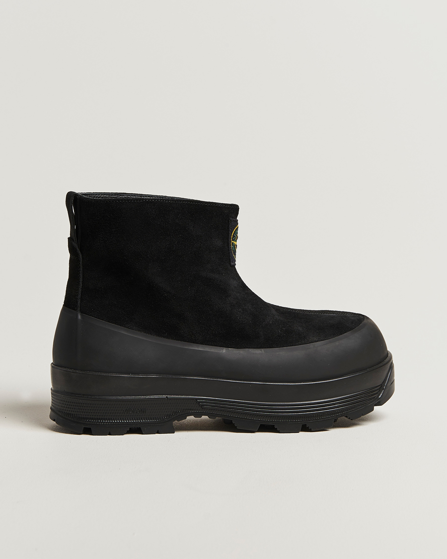 Uomini | Stivali | Stone Island | Suede Boots Black