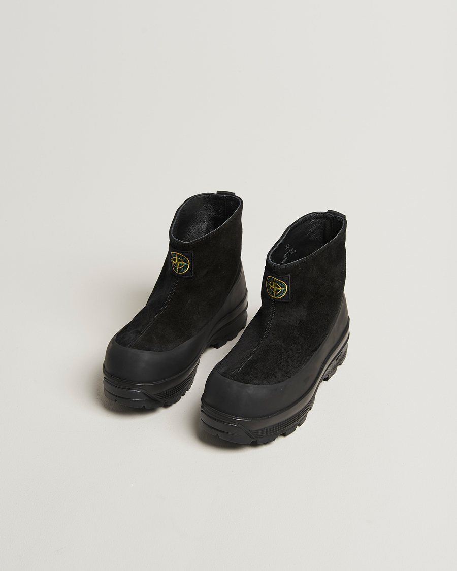 Uomini | Stivali | Stone Island | Suede Boots Black