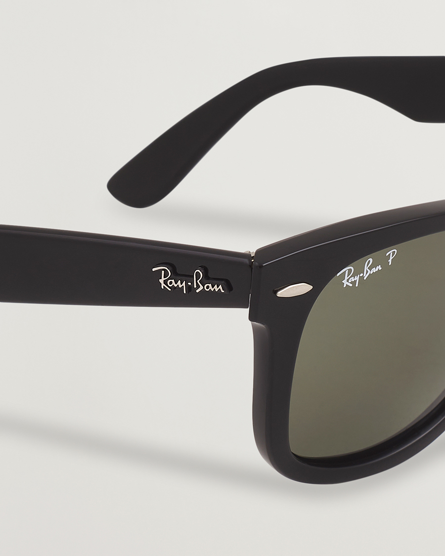 Uomini | Occhiali da sole | Ray-Ban | Original Wayfarer Polarized Sunglasses Black/Green