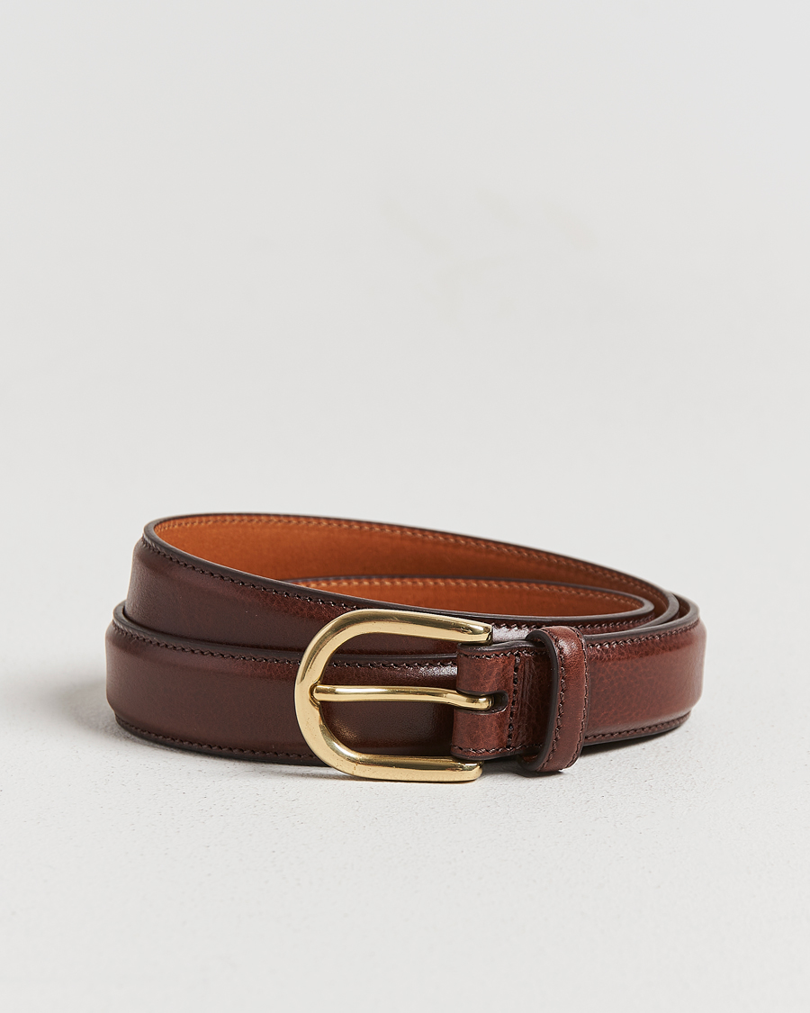 Uomini | Cinture | Kamakura Shirts | Vintage Ivy Horseshoe Buckle Belt Brown