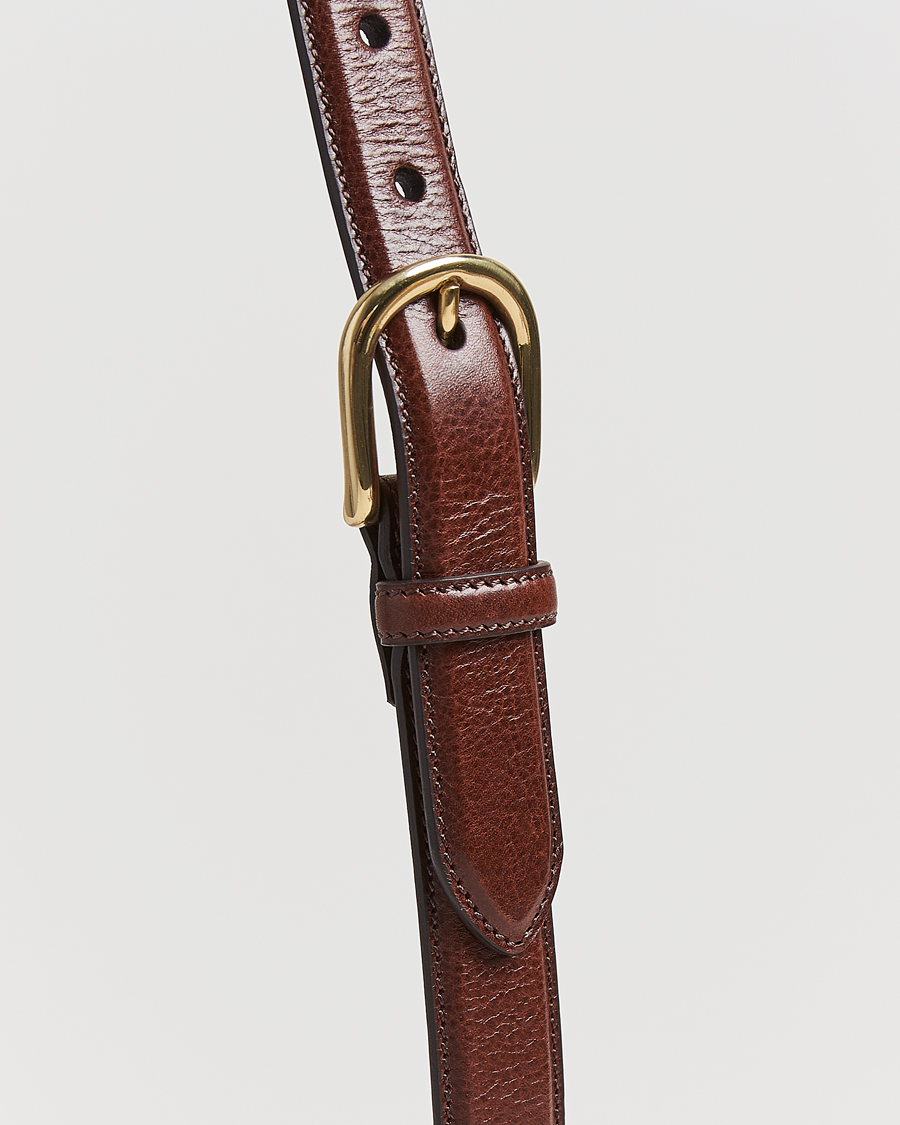 Uomini | Cinture | Kamakura Shirts | Vintage Ivy Horseshoe Buckle Belt Brown