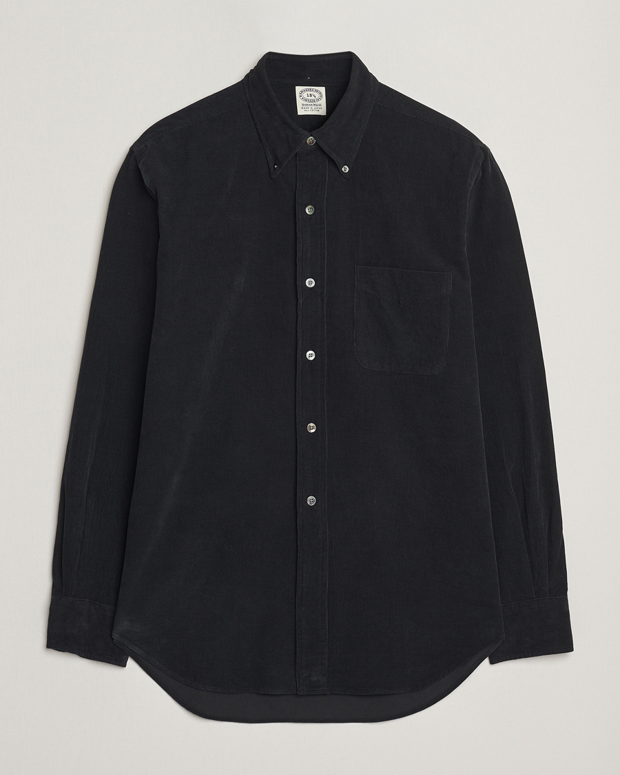 Uomini | Camicie | Kamakura Shirts | Vintage Ivy Needle Cord Shirt Black