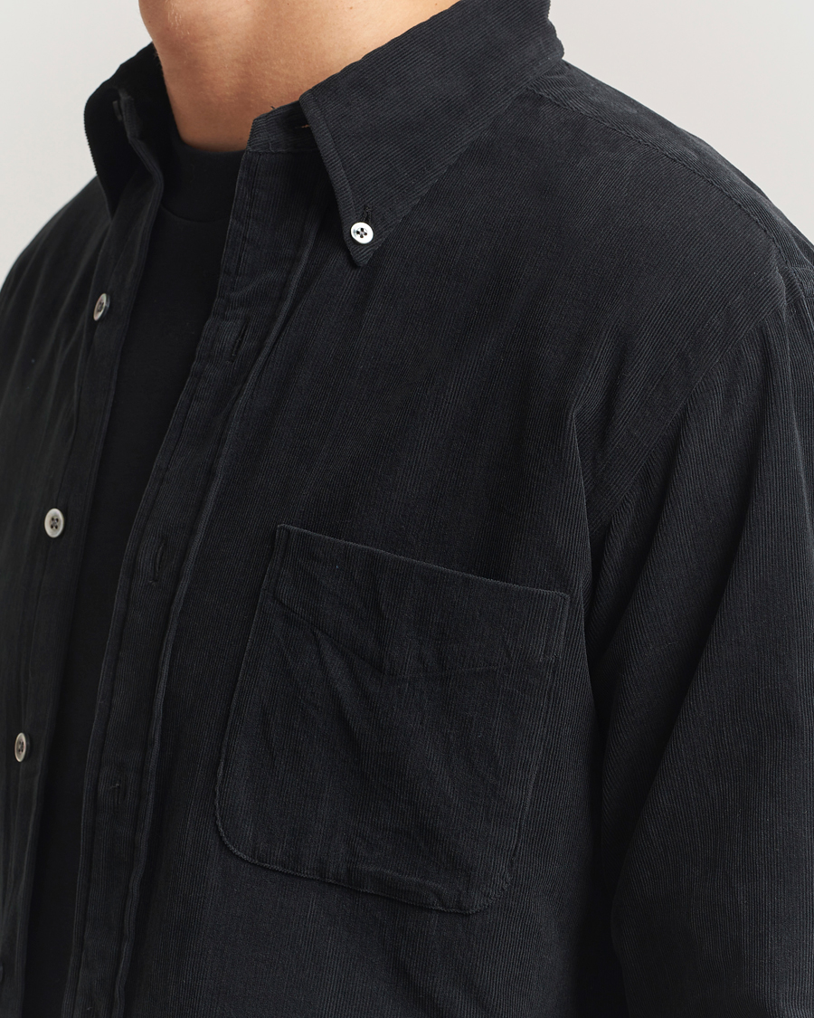 Uomini | Camicie | Kamakura Shirts | Vintage Ivy Needle Cord Shirt Black