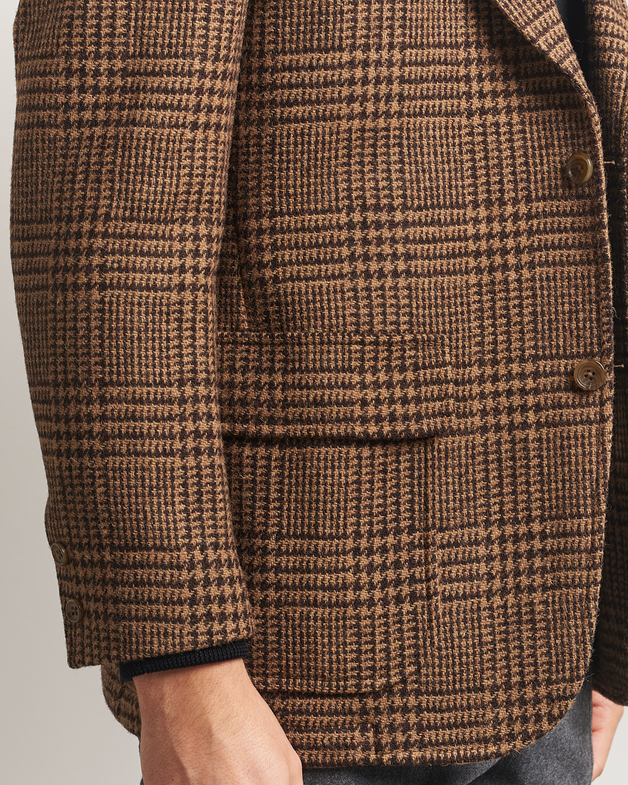 Uomini | Blazers | Kamakura Shirts | Unconstructed Ivy Blazer Brown Glenplaid