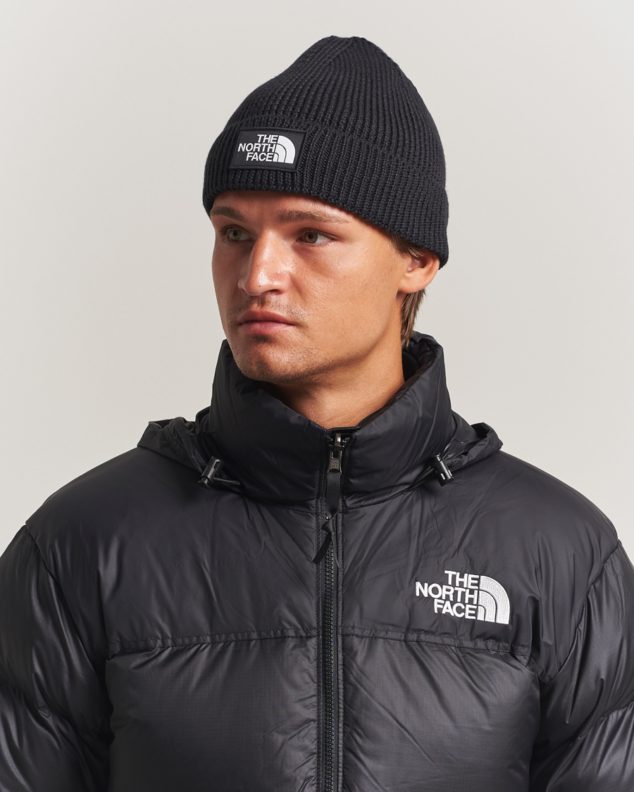 Uomini | The North Face Logo Box Cuffed Beanie Black | The North Face | Logo Box Cuffed Beanie Black