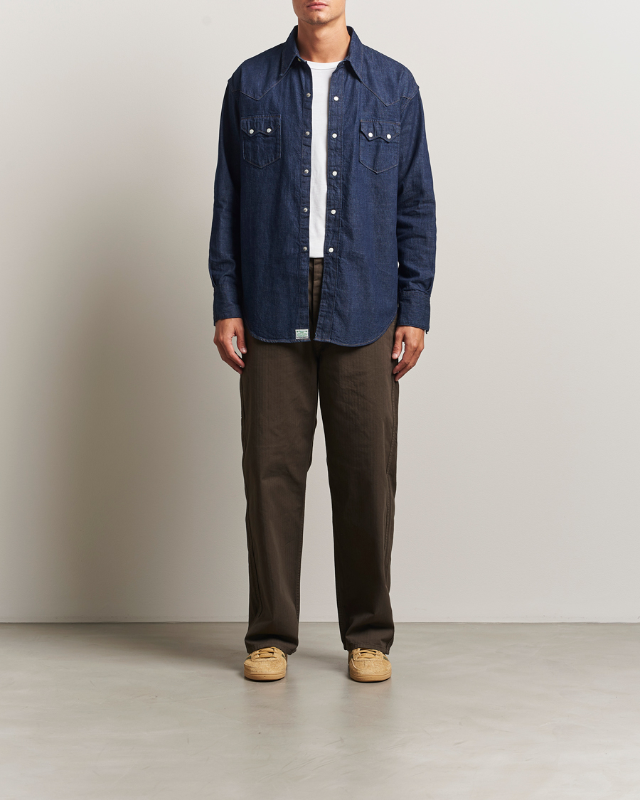 Uomini | Pantaloni | orSlow | Wide Fit French Work Pants Coffee Brown