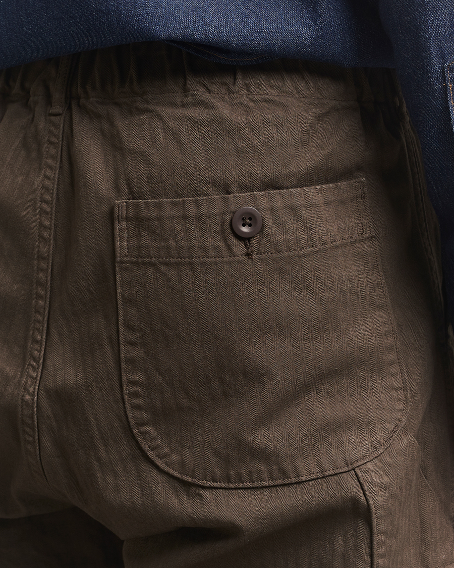 Uomini | Pantaloni | orSlow | Wide Fit French Work Pants Coffee Brown