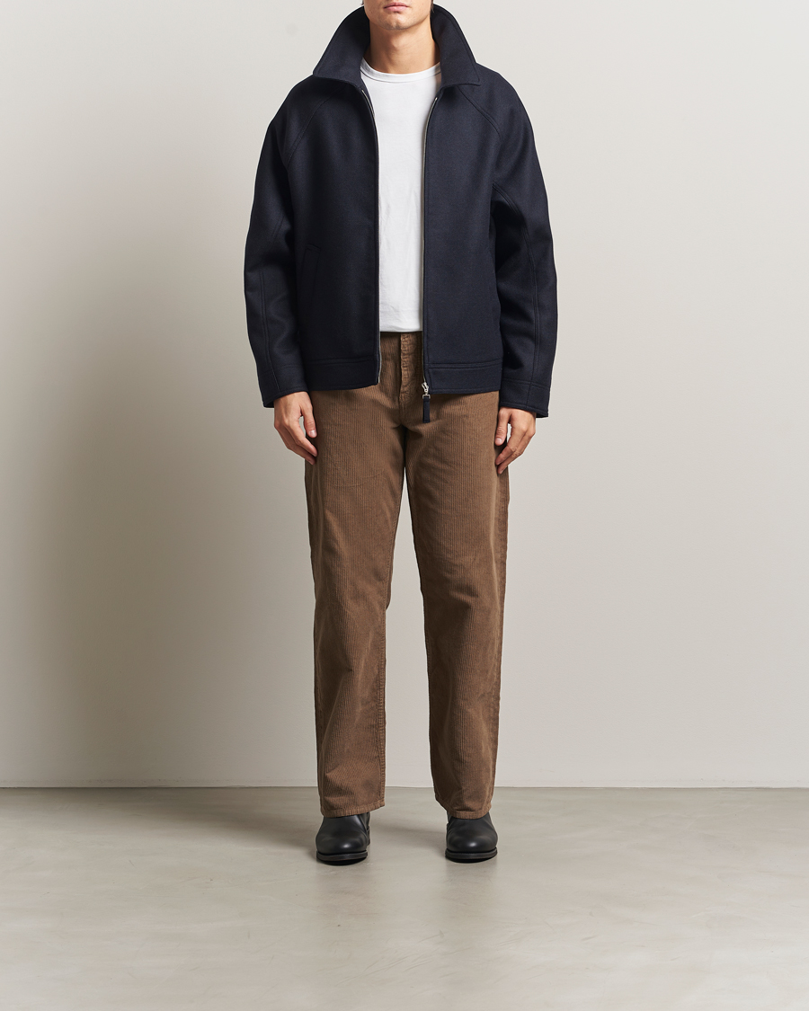 Uomini | Giacche | A.P.C. | Chase Wool Bomber Jacket Dark Navy