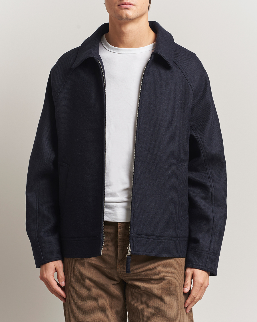 Uomini | Giacche | A.P.C. | Chase Wool Bomber Jacket Dark Navy