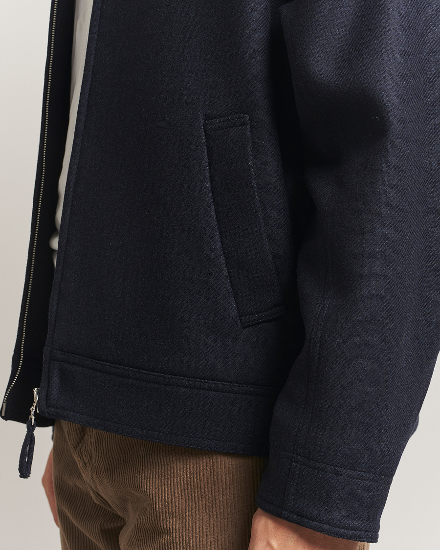 Uomini | Giacche | A.P.C. | Chase Wool Bomber Jacket Dark Navy