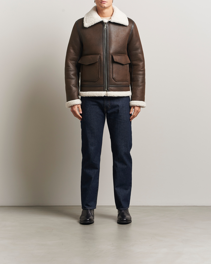 Uomini | Giacche | A.P.C. | Tommy Aviator Jacket Brown