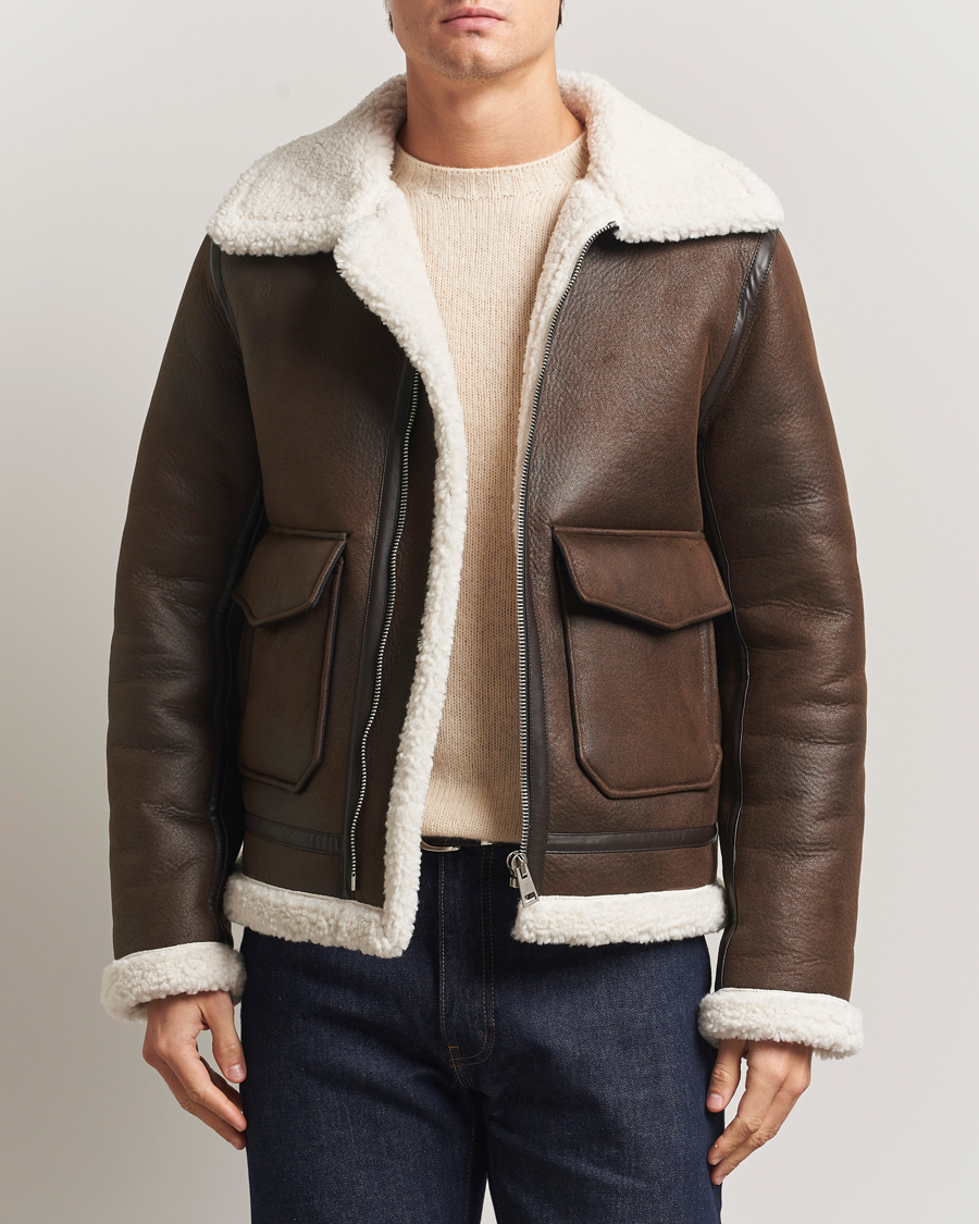 Uomini | Giacche | A.P.C. | Tommy Aviator Jacket Brown