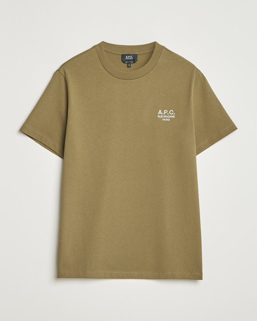 Uomini | T-shirt | A.P.C. | Rue Madame T-Shirt Khaki Green