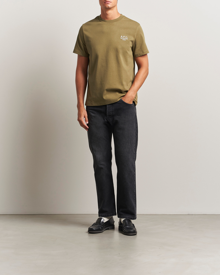 Uomini | T-shirt | A.P.C. | Rue Madame T-Shirt Khaki Green
