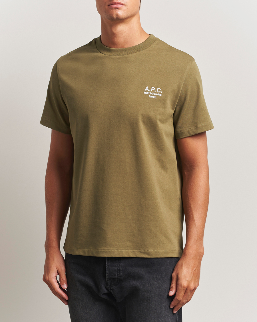 Uomini | T-shirt | A.P.C. | Rue Madame T-Shirt Khaki Green