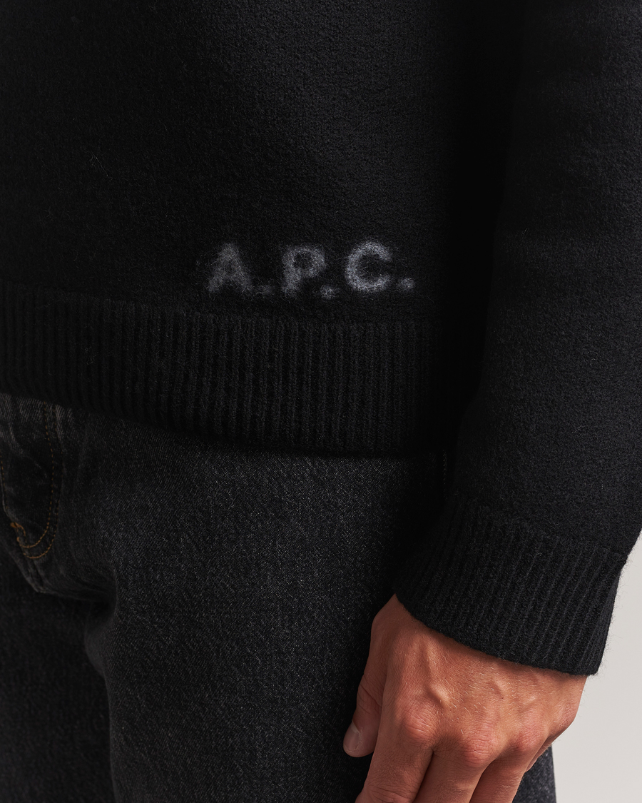 Uomini | Maglieria | A.P.C. | Edward Wool Knitted Sweater Black