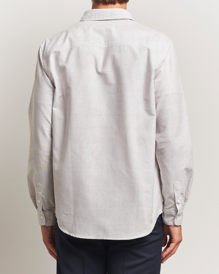 Uomini | Camicie | A.P.C. | Greg Striped Oxford Shirt Burgundy/White