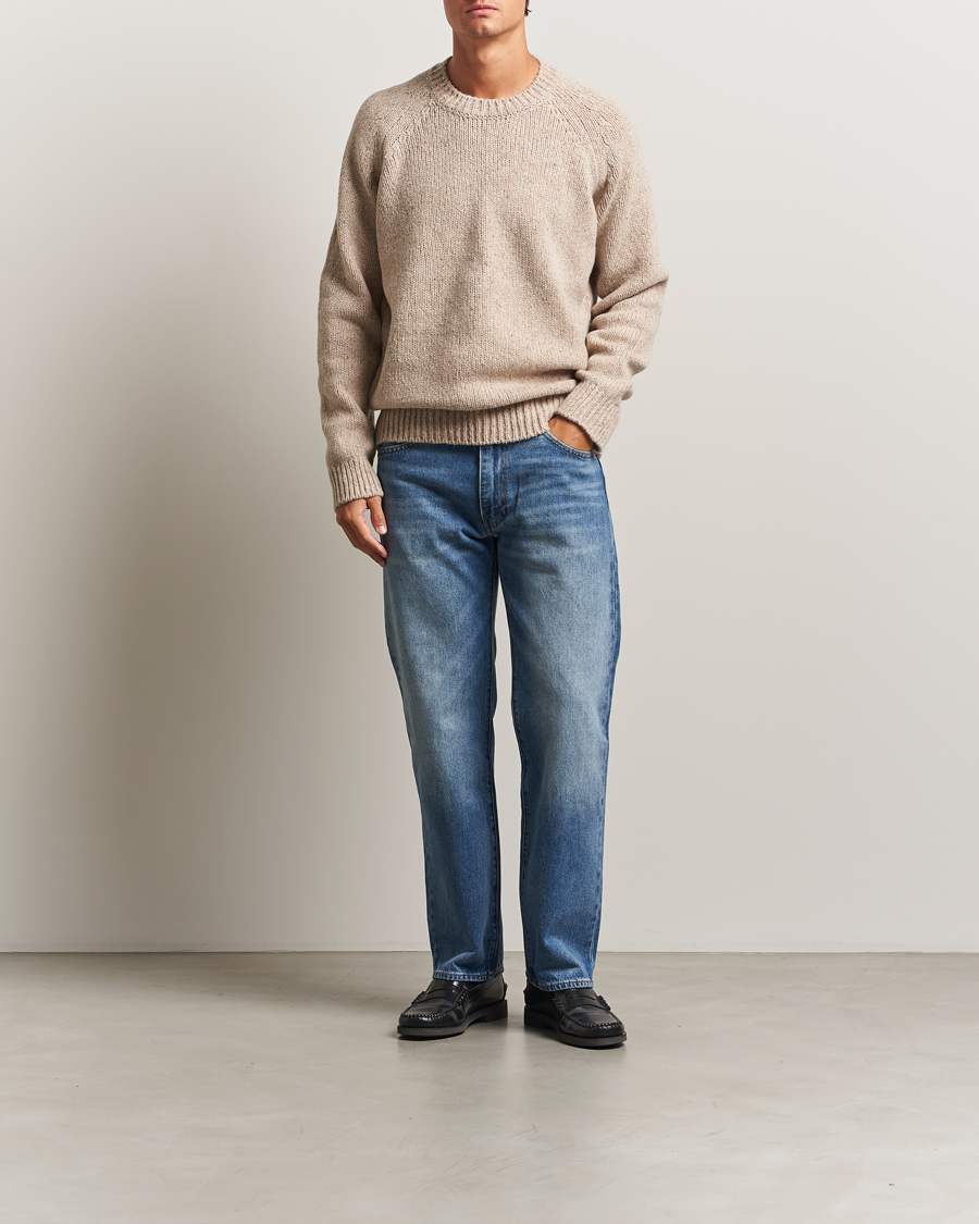 Uomini | Maglieria | A.P.C. | Harris Wool Knitted Sweater Beige