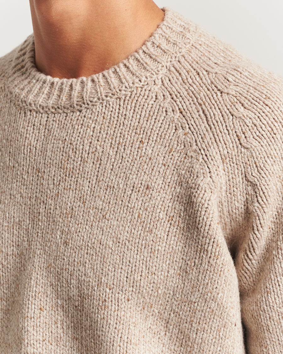 Uomini | Maglieria | A.P.C. | Harris Wool Knitted Sweater Beige