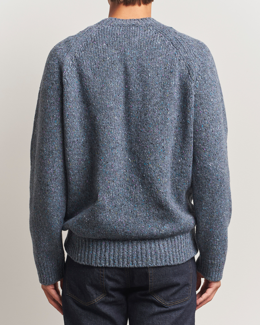 Uomini | Maglieria | A.P.C. | Harris Wool Knitted Sweater Blue Grey