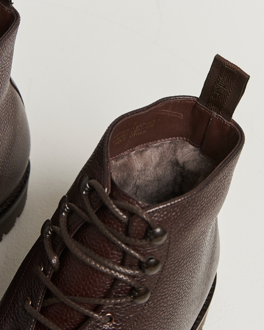 Uomini | Stivali | Loake 1880 | Sedbergh Sherling Boot Dark Brown