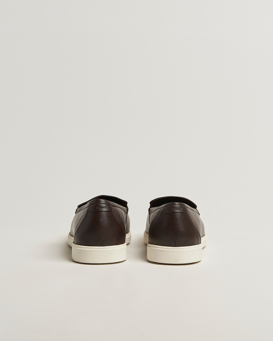 Uomini | Mocassini | Loake 1880 | Tuscany Grained Leather Loafers Dark Brown