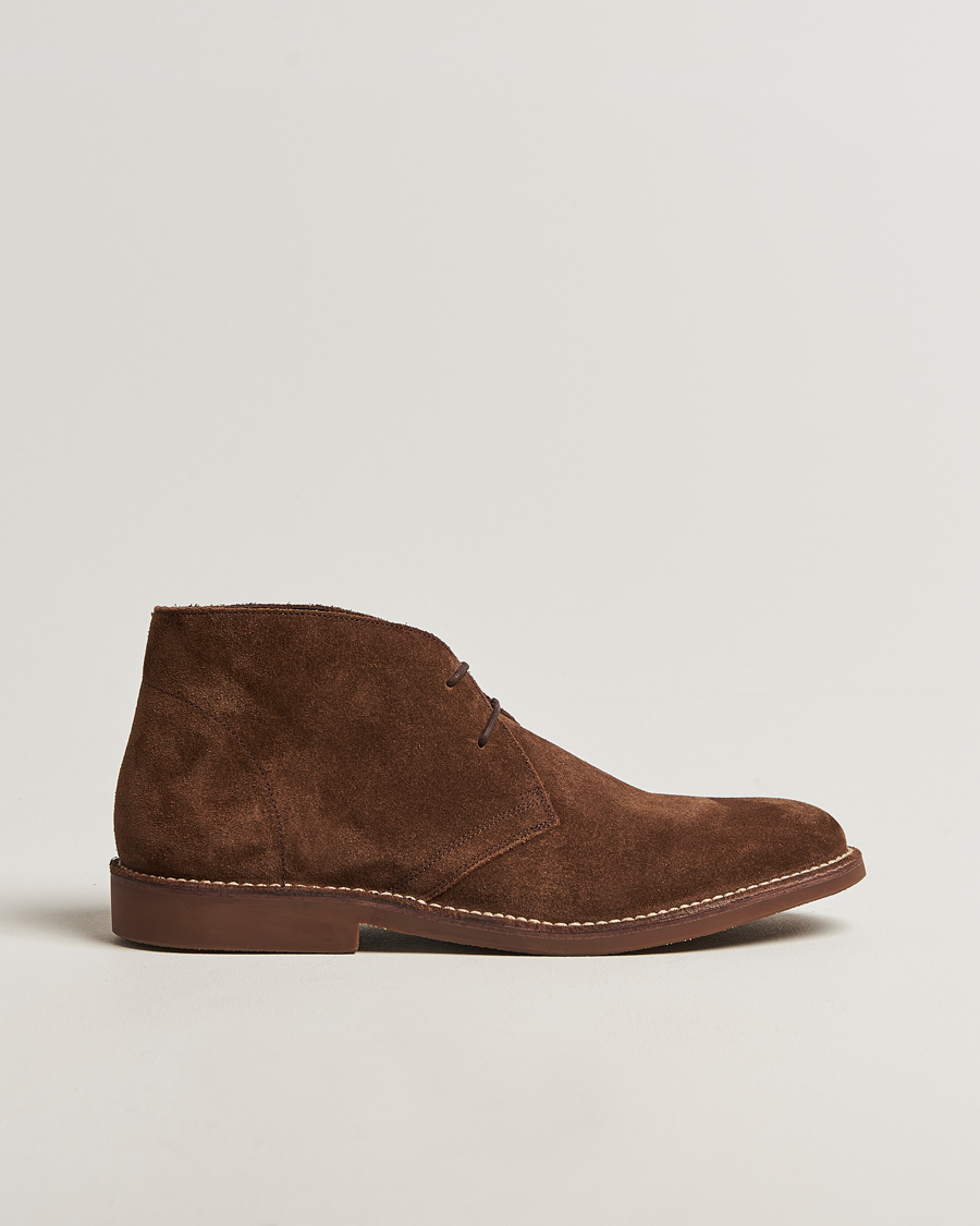 Uomini | Stivali | Loake Shoemakers | Sahara Suede Chukka Dark Brown