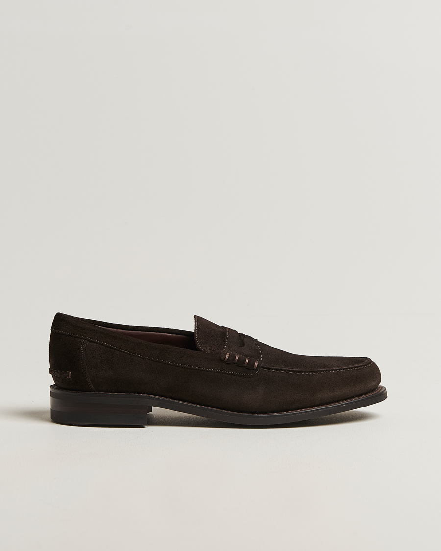 Uomini | Mocassini | Loake 1880 | Kingscliffe Suede Loafer Dark Brown