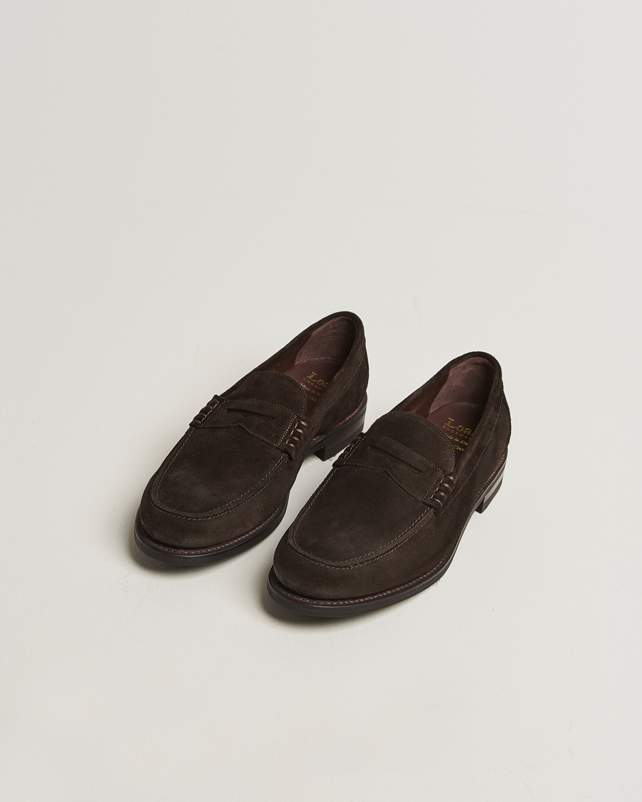Uomini | Mocassini | Loake 1880 | Kingscliffe Suede Loafer Dark Brown