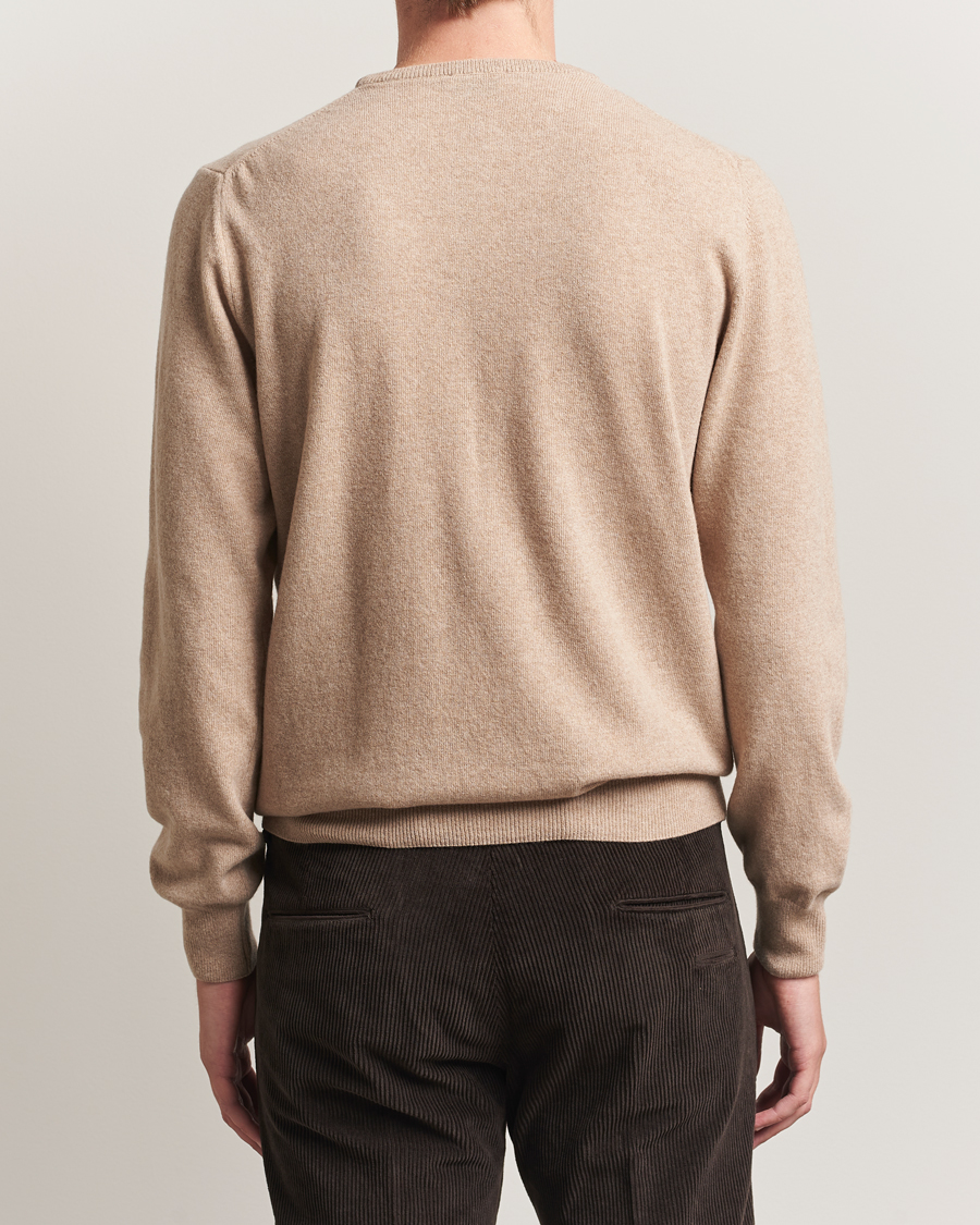 Uomini | Maglieria | Morgano | Wool/Cashmere Crewneck Beige