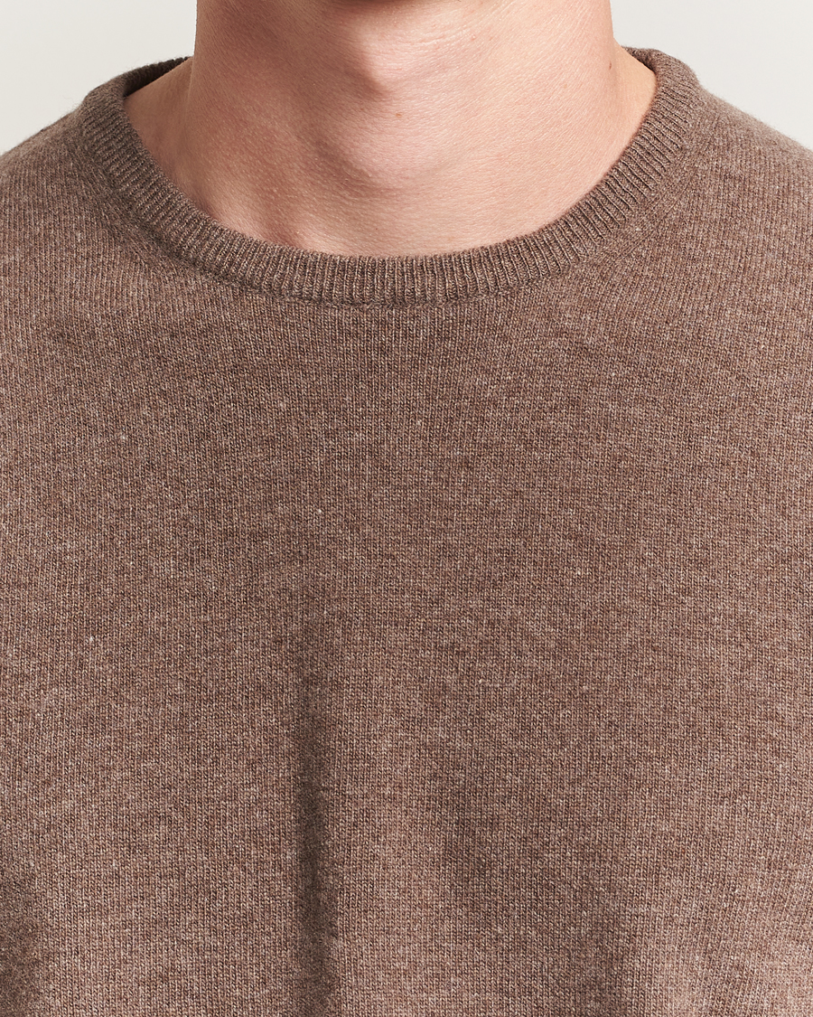 Uomini | Maglieria | Morgano | Wool/Cashmere Crewneck Brown