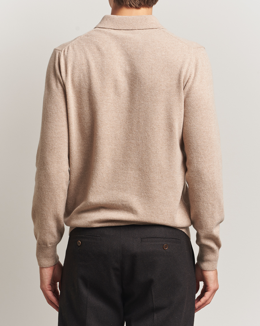 Uomini | Maglieria | Morgano | Wool/Cashmere Polo Beige