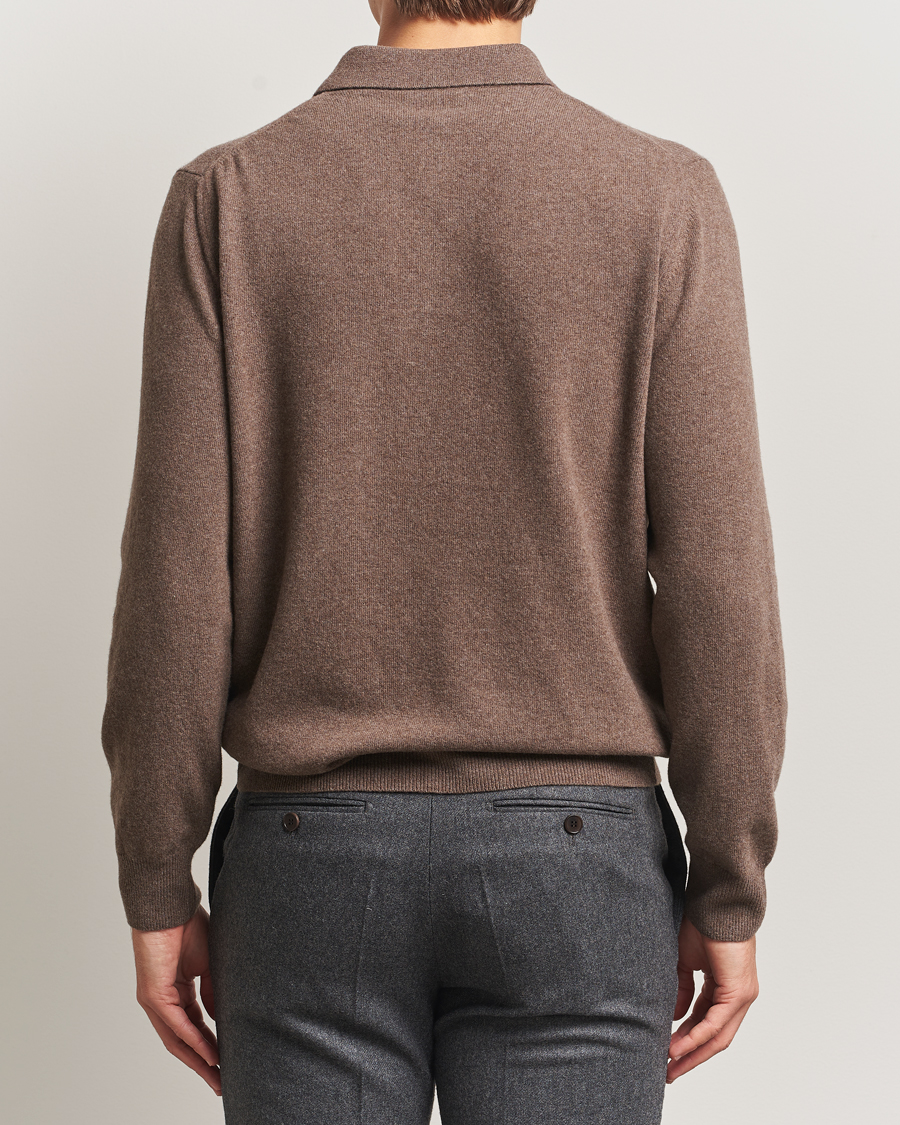 Uomini | Maglieria | Morgano | Wool/Cashmere Polo Brown
