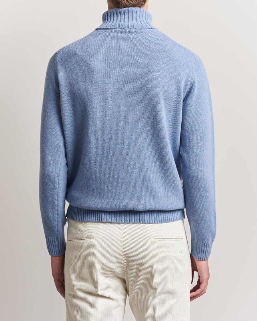 Uomini | Maglieria | Morgano | Wool/Cashmere Heavy Knit Rollneck Light Blue