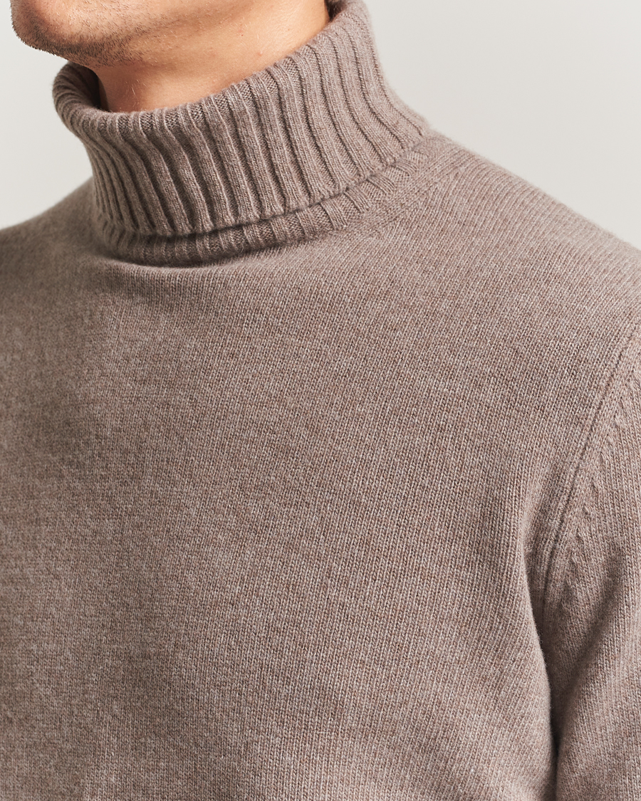 Uomini | Maglieria | Morgano | Wool/Cashmere Heavy Knit Rollneck Light Brown