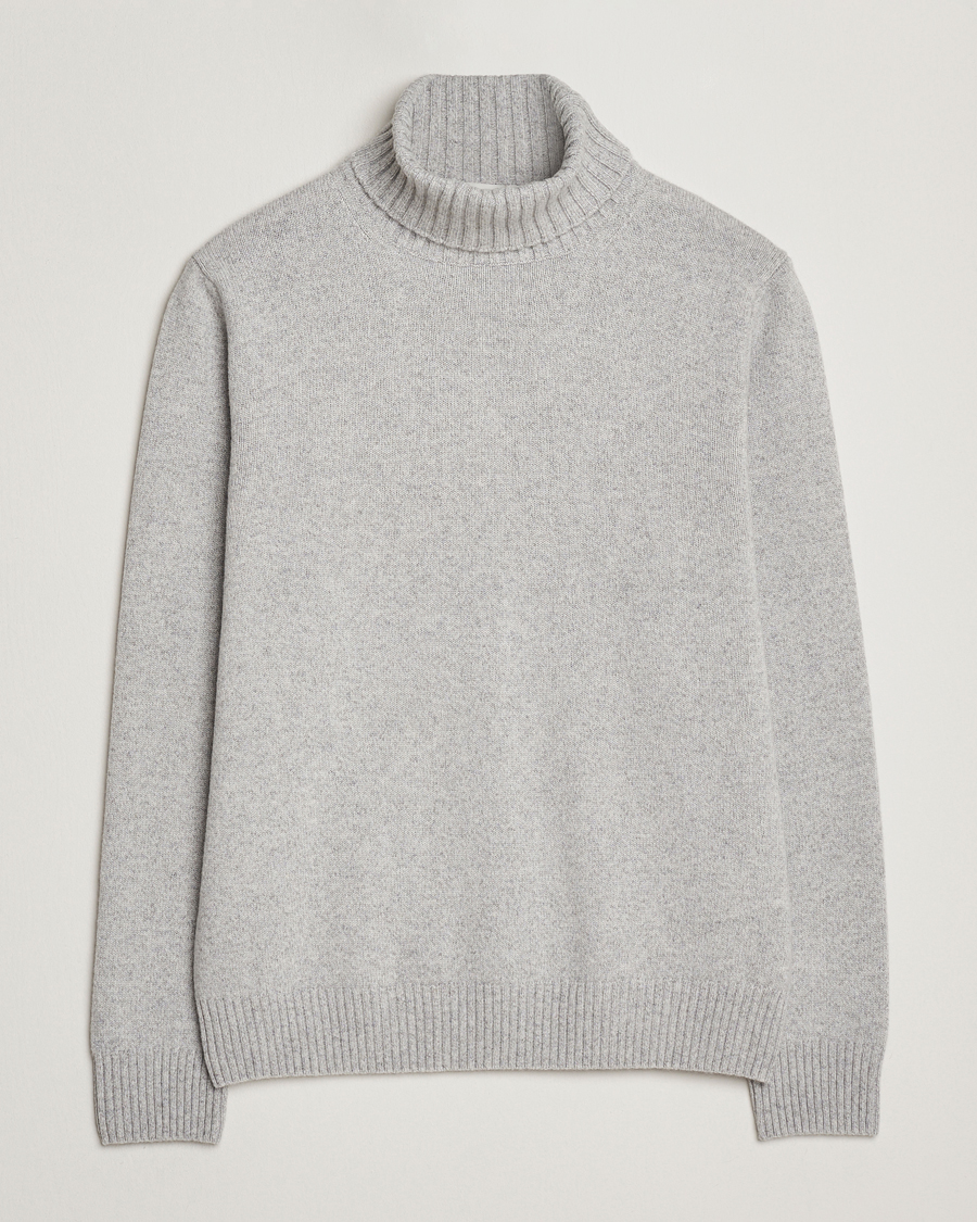 Uomini | Maglieria | Morgano | Wool/Cashmere Heavy Knit Rollneck Light Grey