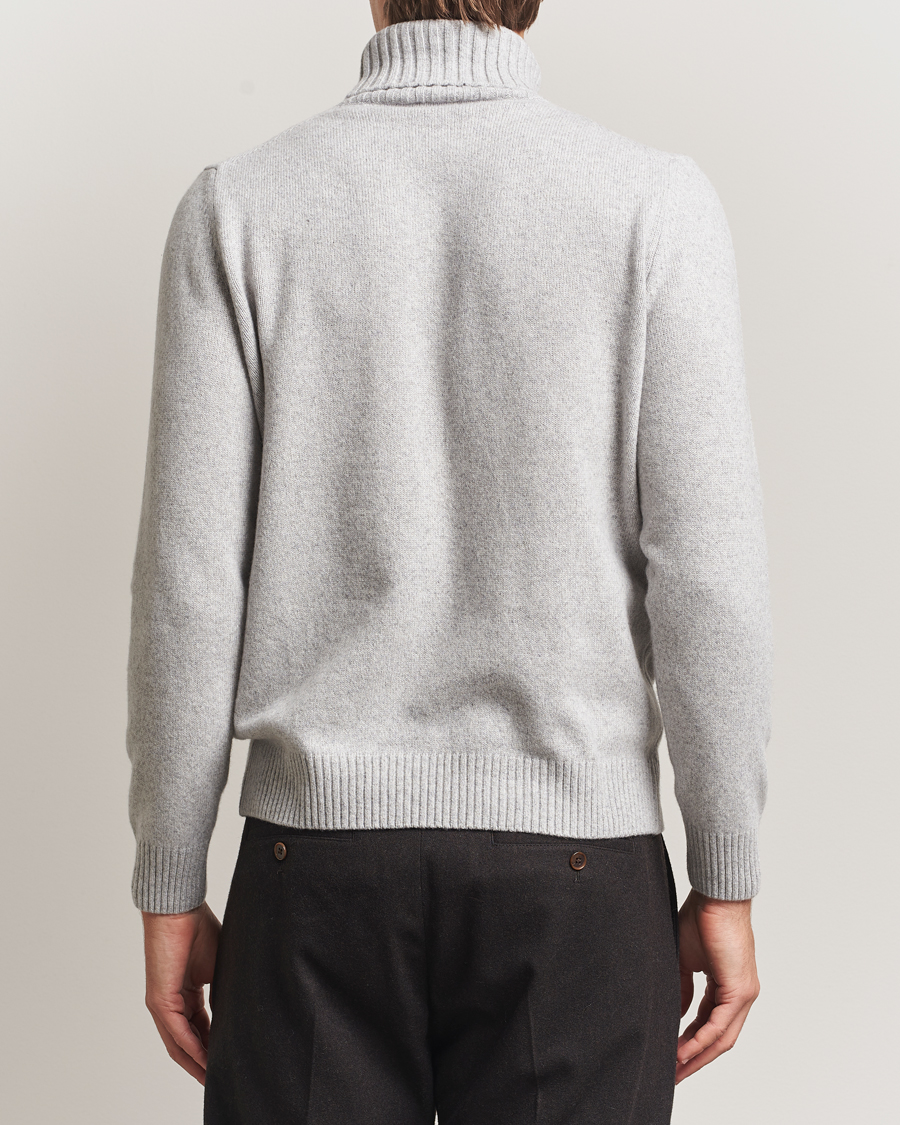 Uomini | Maglieria | Morgano | Wool/Cashmere Heavy Knit Rollneck Light Grey