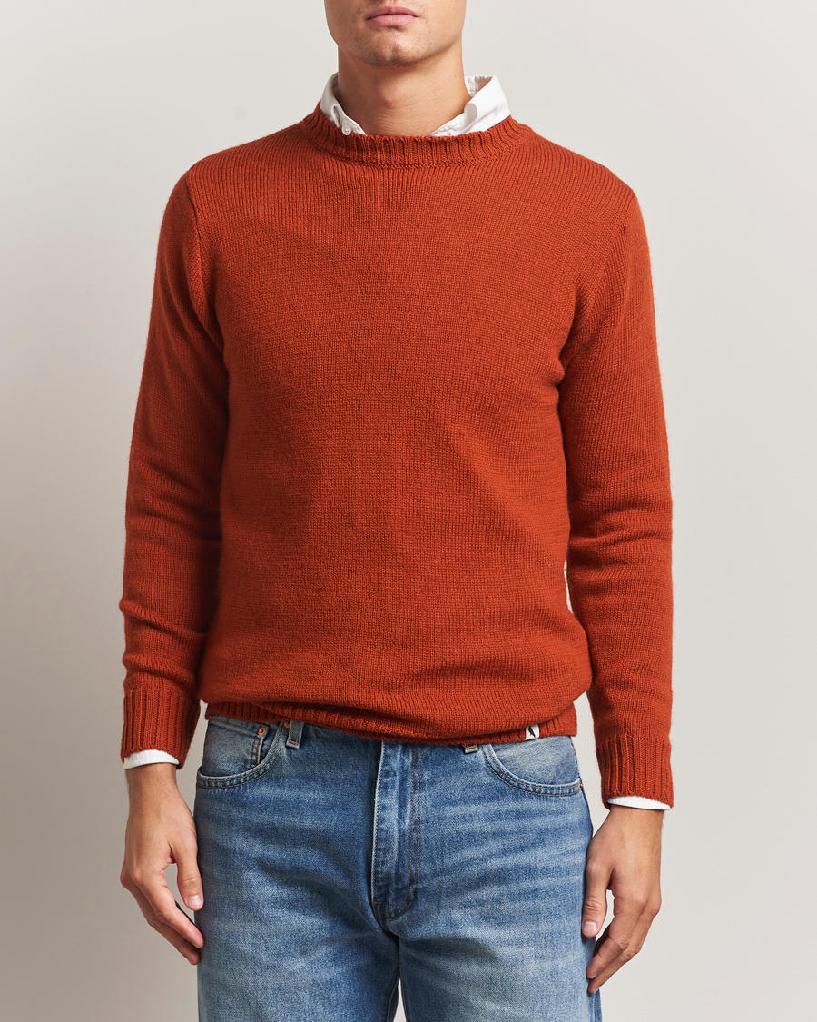 Uomini | Maglieria | Peregrine | Maker's Stitch Merino Crew Orange