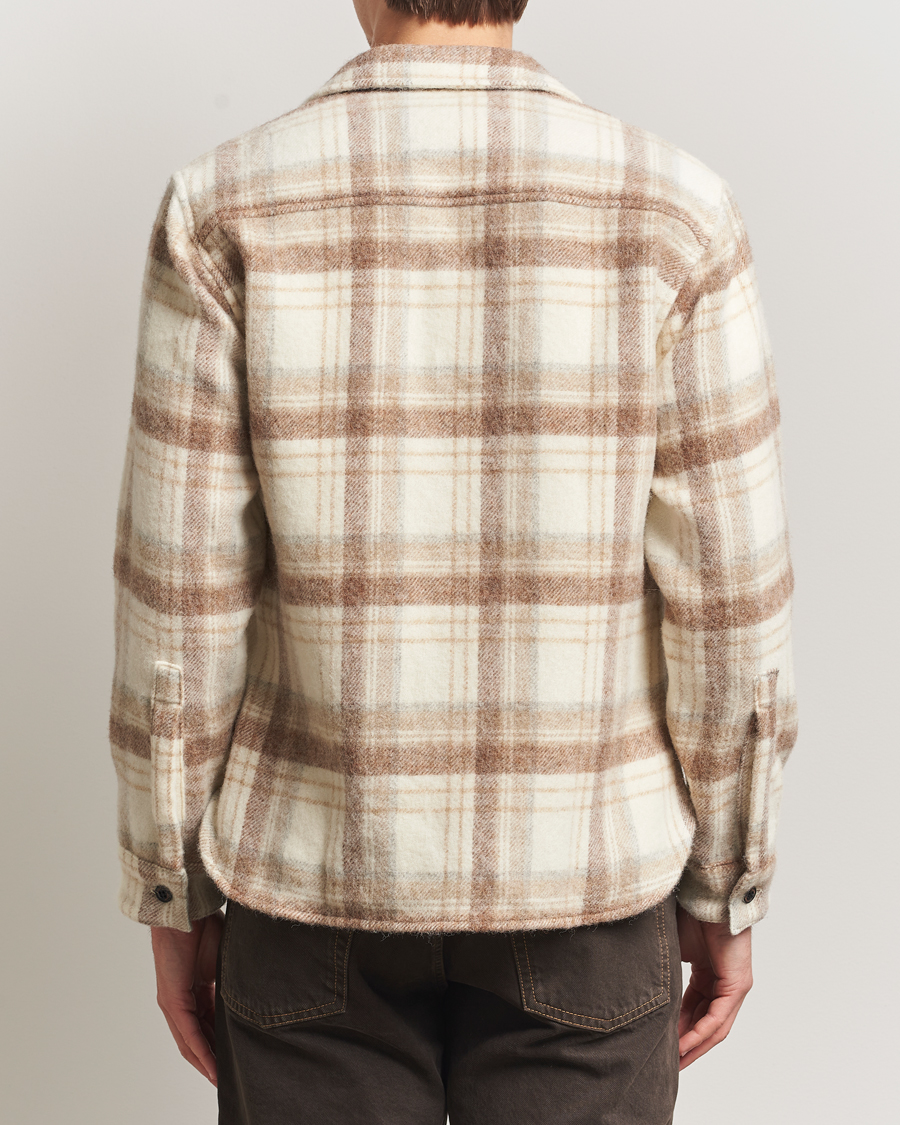 Uomini | Camicie | Peregrine | Moon Wool Check Overshirt Beige