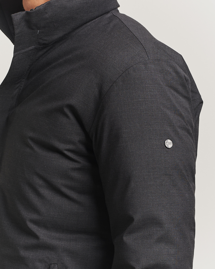 Uomini | Giacche | Scandinavian Edition | Axis Loro Piana Padded Coat Dark Grey Melange