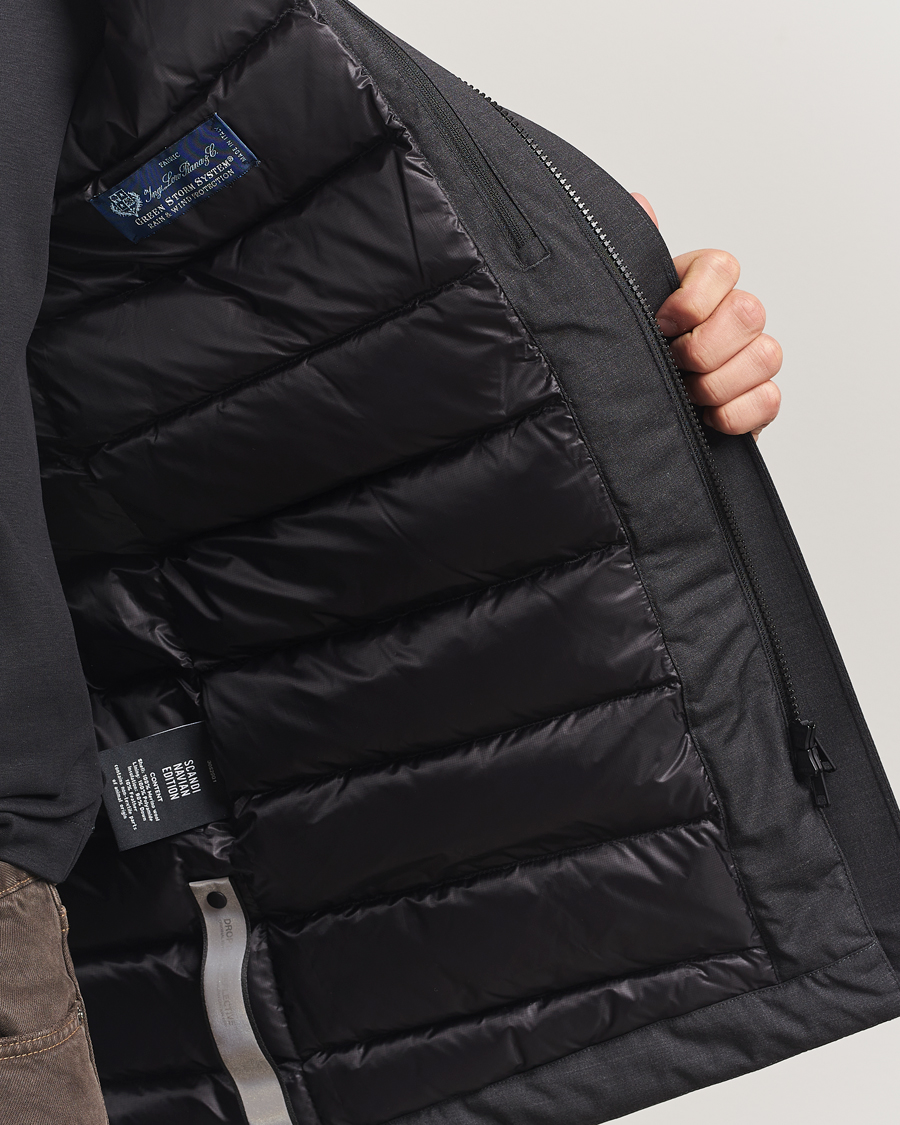 Uomini | Giacche | Scandinavian Edition | Axis Loro Piana Padded Coat Dark Grey Melange