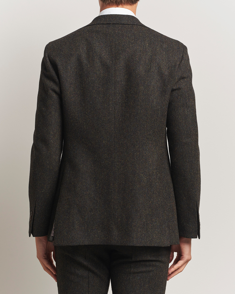 Uomini | Blazers | Walker Slater | Edward Shetland Wool Donegal Blazer Dark Brown