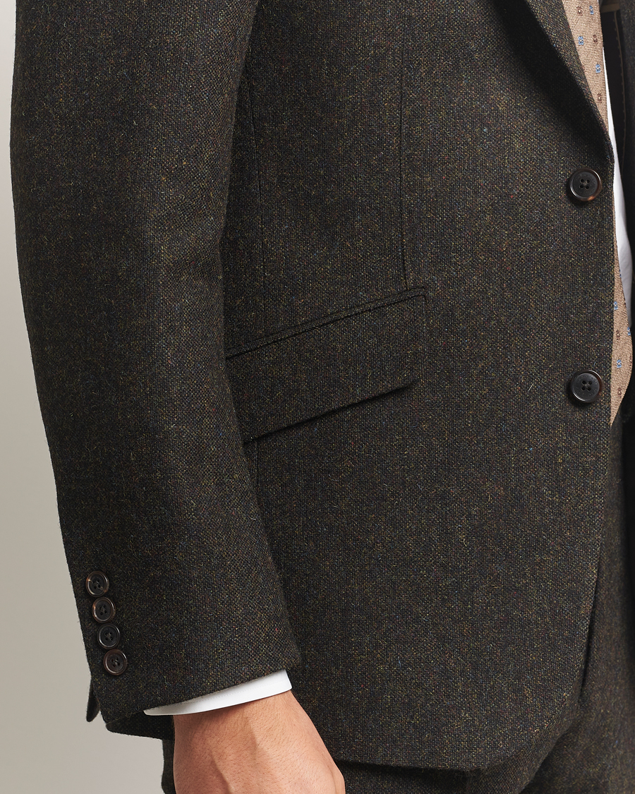 Uomini | Blazers | Walker Slater | Edward Shetland Wool Donegal Blazer Dark Brown