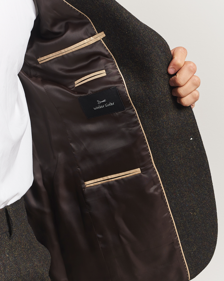 Uomini | Blazers | Walker Slater | Edward Shetland Wool Donegal Blazer Dark Brown