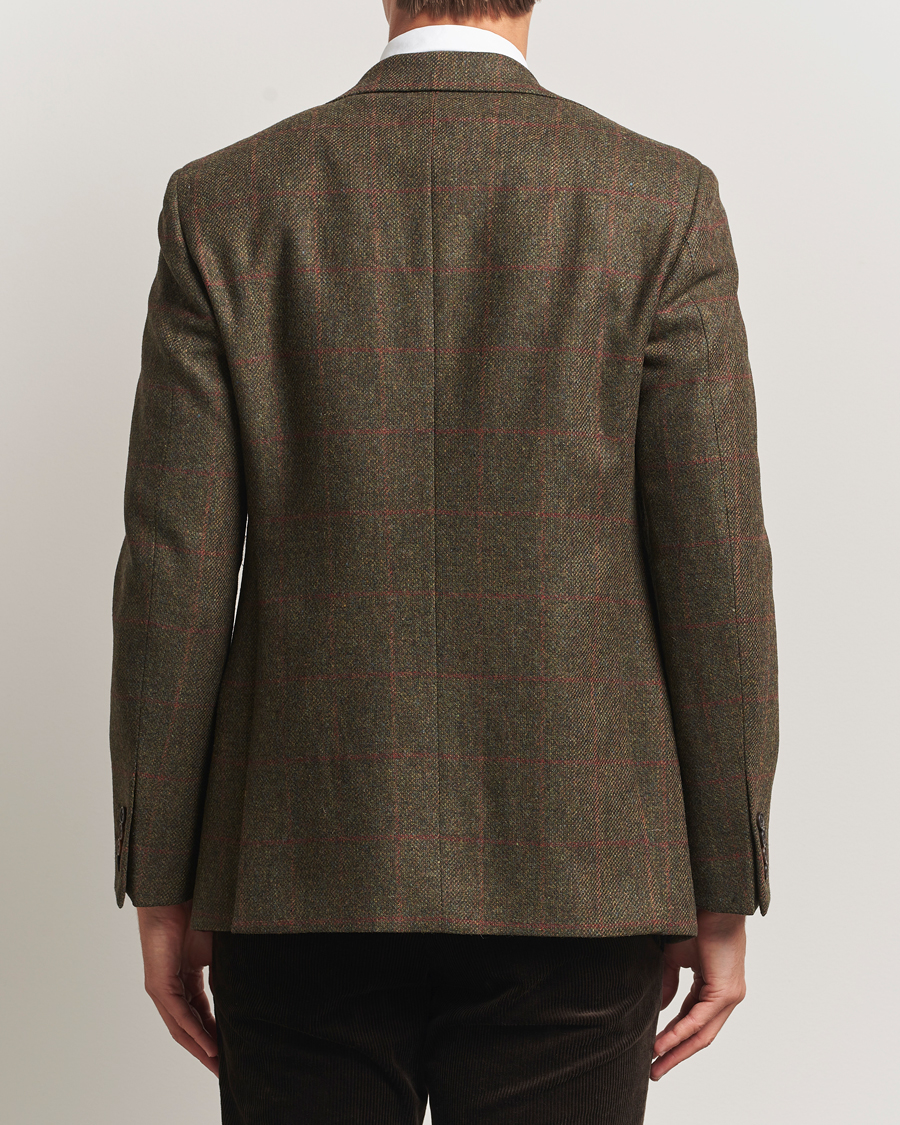 Uomini | Blazers | Walker Slater | Edward Lambswool Windowpane Blazer Dark Green