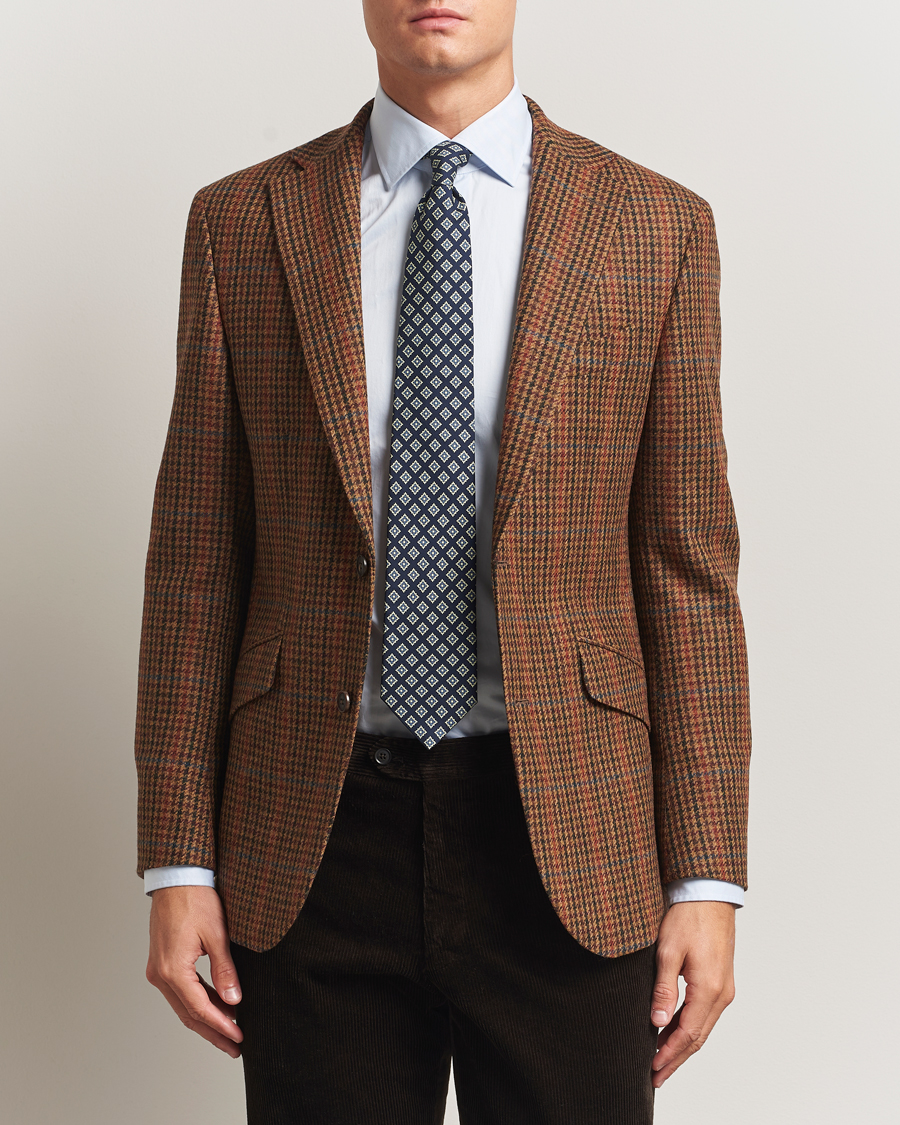 Uomini | Blazers | Walker Slater | Edward Lambswool Dogtooth Blazer Brown