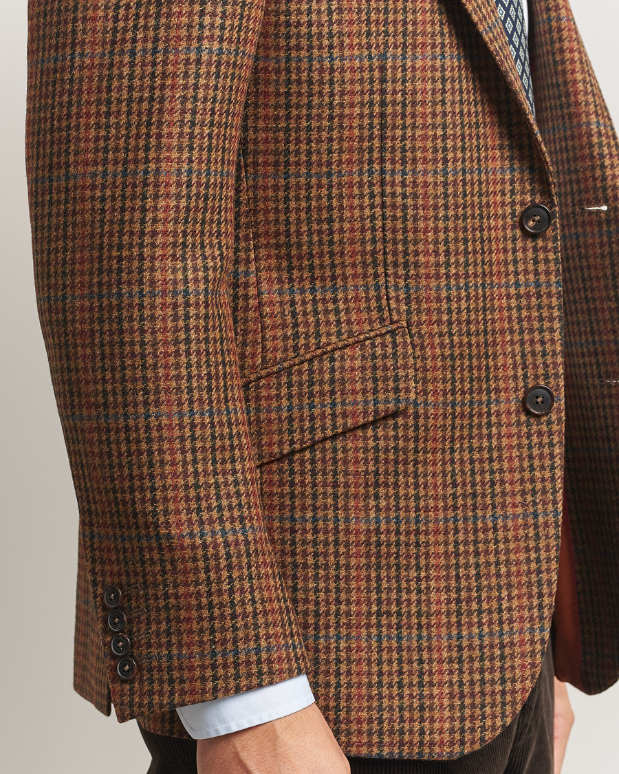 Uomini | Blazers | Walker Slater | Edward Lambswool Dogtooth Blazer Brown