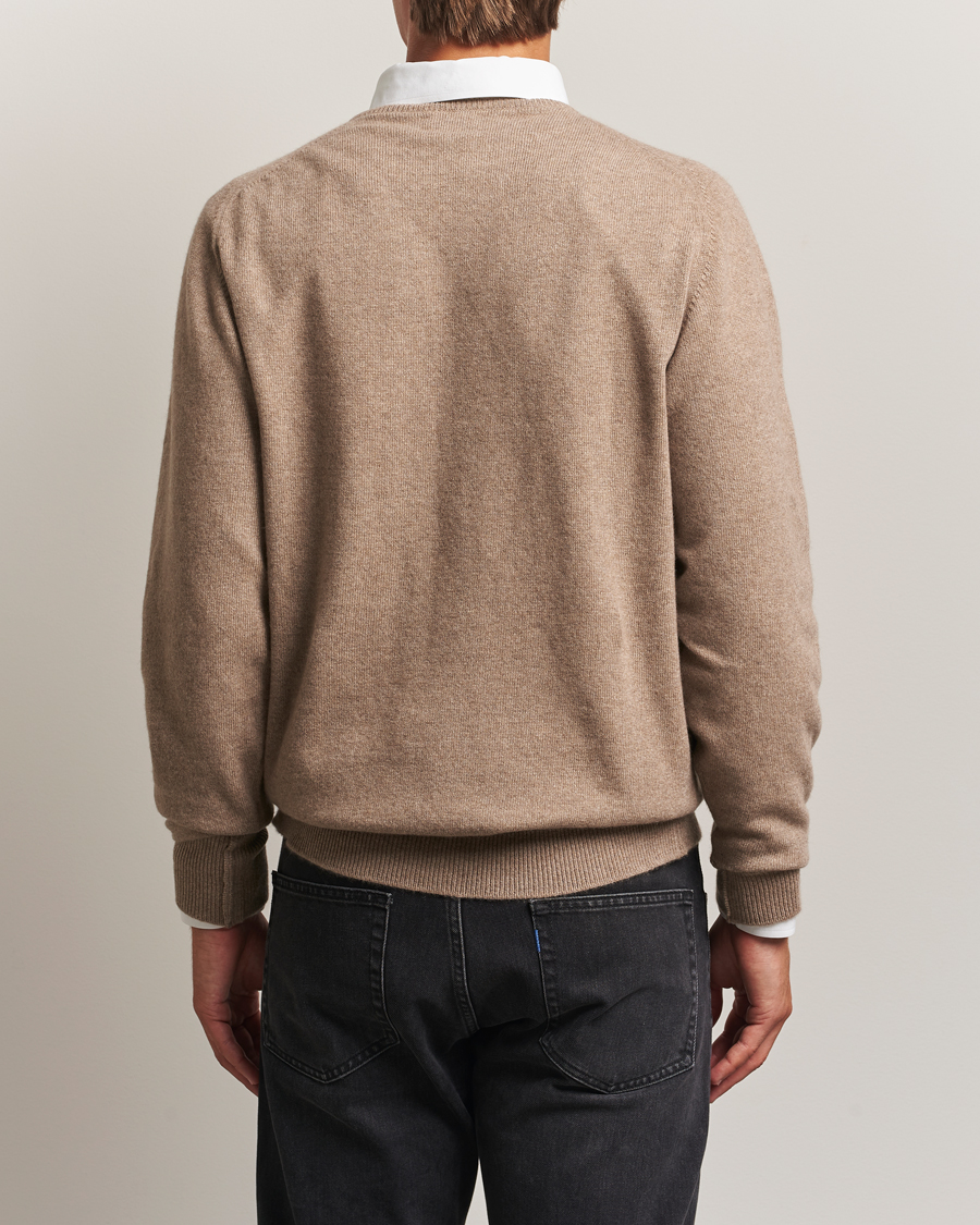 Uomini | Maglieria | William Lockie | Melrose Cashmere Crew Neck Dark Natural