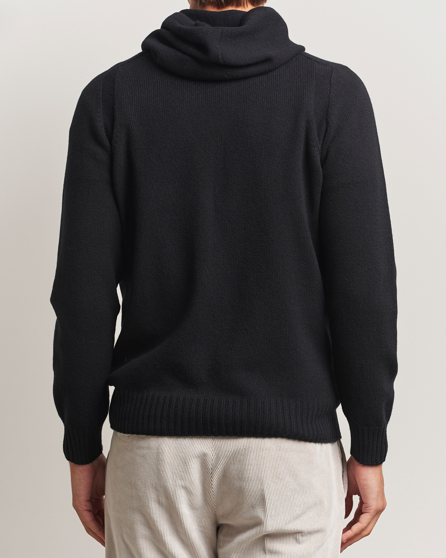 Uomini | Maglieria | Gran Sasso | Wool Hoodie Black