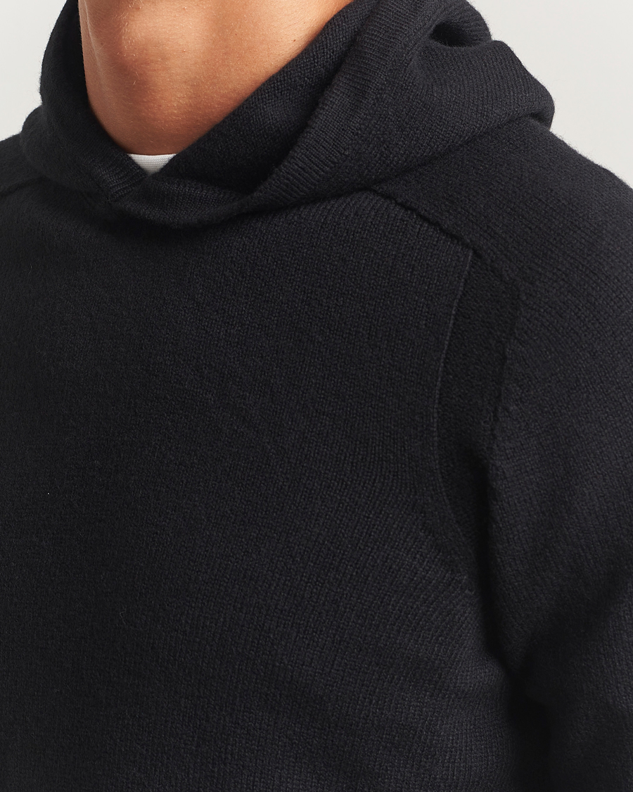 Uomini | Maglieria | Gran Sasso | Wool Hoodie Black